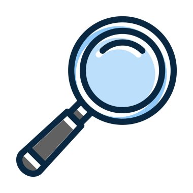 Kişisel ve Ticari Kullanım İçin Koyu Renk Simgelerini Doldurulmuş Arama Vektörü Kalın Çizgisi