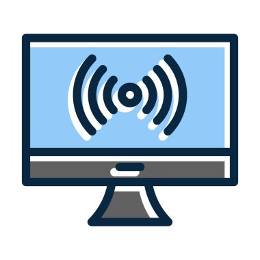 Kişisel ve ticari kullanım için Koyu Renk Simgeleri Doldurulmuş Canlı Vektör Kalın Çizgisi