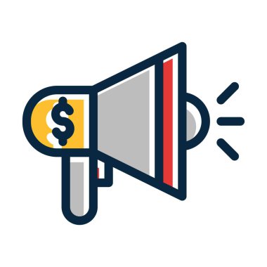 Kişisel ve Ticari Kullanım İçin Koyu Renk Simgeleri Doldurulmuş Promosyon Vektörü Kalın Çizgisi