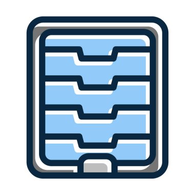 Kişisel ve Ticari Kullanım İçin Koyu Renk Simgelerini Doldurulmuş Yiyecek Kurutucu Kalın Çizgisi