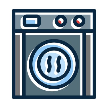 Kişisel ve Ticari Kullanım İçin Koyu Renk Simgeleri Doldurulmuş Elbise Kurutucu Kalın Çizgisi