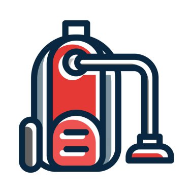 Kişisel ve Ticari Kullanım İçin Koyu Renk Simgelerini Doldurulmuş Süpürge Temizleyici Kalın Çizgisi