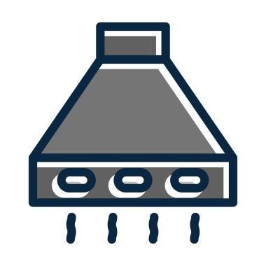 Mutfak Başlığı Kalın Çizgisi Kişisel ve Ticari Kullanım İçin Koyu Renk Simgeleriyle Dolu