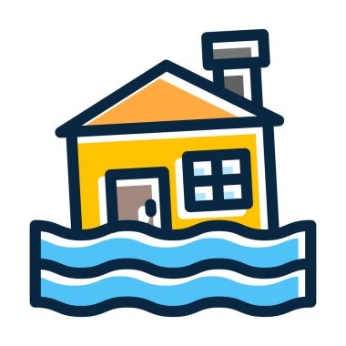 Sel Vektörü Kalın Çizgisi Kişisel ve Ticari Kullanım İçin Koyu Renk Simgeleri Dolduruldu