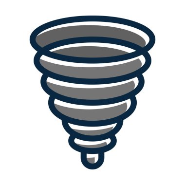 Twister Vektör Kalın Çizgisi Kişisel ve Ticari Kullanım İçin Koyu Renk Simgeleri Dolduruldu