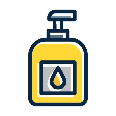 Bebek Şampuanı Kalın Çizgisi Koyu Renk Simgeleri Kişisel ve Ticari Kullanım İçin