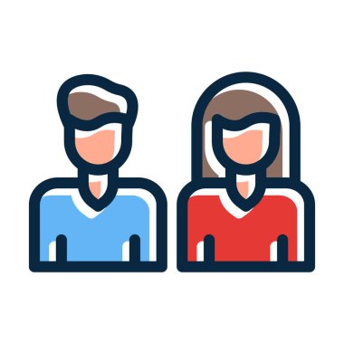 Kişisel ve Ticari Kullanım İçin Koyu Renk Simgelerini Doldurulmuş Veli Vektörü Kalın Çizgisi