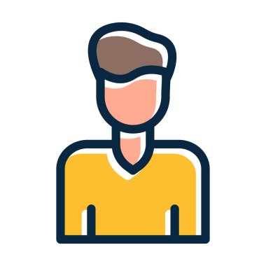 Baba Vektör Kalın Çizgisi Kişisel ve Ticari Kullanım İçin Koyu Renk Simgeleri Dolduruldu