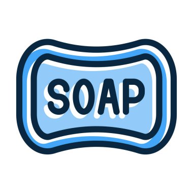 Sabun Vektörü Kalın Çizgisi Kişisel ve Ticari Kullanım İçin Koyu Renk Simgeleri Dolduruldu