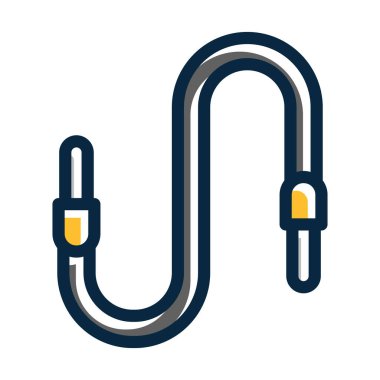 Kişisel ve ticari kullanım için Koyu Renk Simgeleri Doldurulmuş Ses Kablosu Kalın Çizgisi