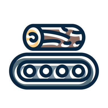 Kişisel ve Ticari Kullanım İçin Koyu Renk Simgelerini Doldurulmuş Taşıyıcı Şeridi Kalın Çizgisi