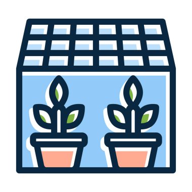 Sera Vektör Kalın Çizgisi Kişisel ve Ticari Kullanım İçin Koyu Renk Simgeleri Dolduruldu