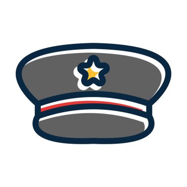 Zirvedeki Şapka Kalın Çizgisi Kişisel ve Ticari Kullanım İçin Koyu Renk Simgeleri Dolduruldu