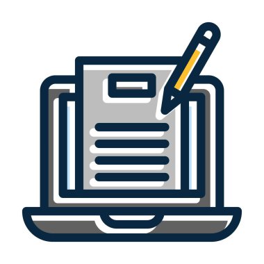 Kişisel ve Ticari Kullanım İçin Koyu Renk Simgelerini Doldurulmuş Metin Yazıcı Kalın Çizgisi