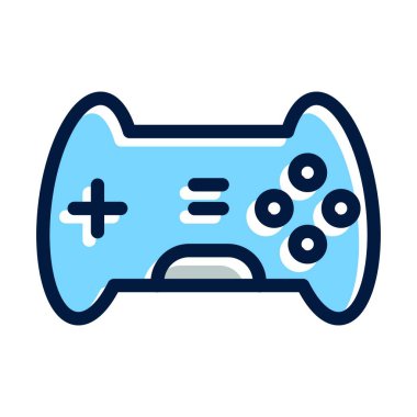 Denetleyici Vektör Kalın Çizgisi Kişisel ve Ticari Kullanım İçin Koyu Renk Simgeleri Dolduruldu