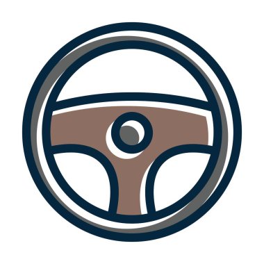 Direksiyon Vektörü Kalın Çizgisi Kişisel ve Ticari Kullanım İçin Koyu Renk Simgeleri Dolduruldu