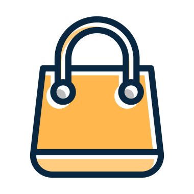 Kişisel ve ticari kullanım için Koyu Renk Simgeleri Doldurulmuş Torba Vektörü Kalın Çizgisi