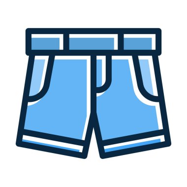 Kişisel ve Ticari Kullanım İçin Koyu Renk Simgeleri Doldurulmuş Kısa Vektör Kalın Çizgisi