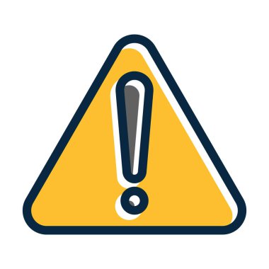 Tehlike Vektörü Kalın Çizgisi Koyu Renk Simgeleri Kişisel ve Ticari Kullanım İçin Simgeler