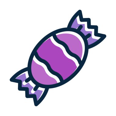 Sweets Vektör Kalın Çizgisi Kişisel ve Ticari Kullanım İçin Koyu Renk Simgeleri Dolduruldu