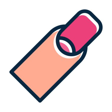 Kişisel ve ticari kullanım için Koyu Renk Simgeleri Doldurulmuş Tırnak Vektörü Kalın Çizgisi