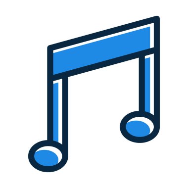 Kişisel ve ticari kullanım için Koyu Renk Simgeleri Doldurulmuş Müzik Vektörü Kalın Çizgisi