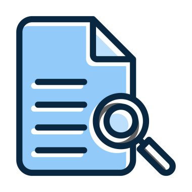 İş Analisti Vektör Kalın Çizgisi Kişisel ve Ticari Kullanım İçin Koyu Renk Simgeleri Dolduruldu