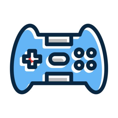 Kişisel ve ticari kullanım için Koyu Renk Simgeleri Doldurulmuş Oyun Vektörü Kalın Çizgisi