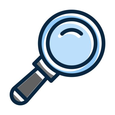 Kişisel ve Ticari Kullanım İçin Koyu Renk Simgeleri Doldurulmuş Büyütme Vektörü Kalın Çizgisi