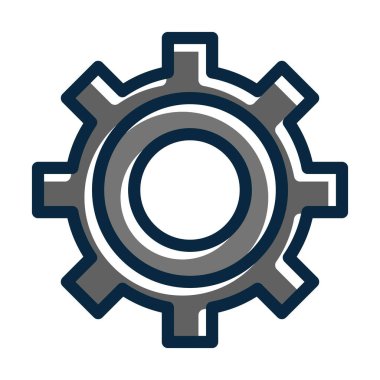 Kişisel ve Ticari Kullanım İçin Koyu Renk Simgeleri Doldurulmuş Vektör Kalın Çizgisi Ayarlanıyor