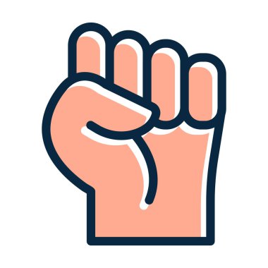 Kişisel ve Ticari Kullanım İçin Koyu Renk Simgelerini Doldurulmuş Protesto Vektör Kalın Çizgisi