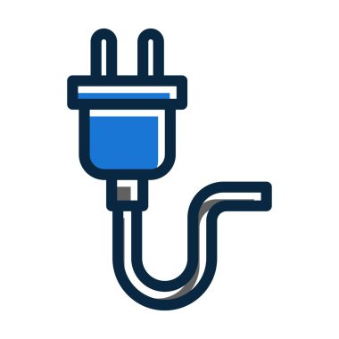 Koyu Renk Simgeleri Kişisel ve Ticari Kullanım İçin Doldurulmuş Eklenti Vektörü Kalın Çizgisi