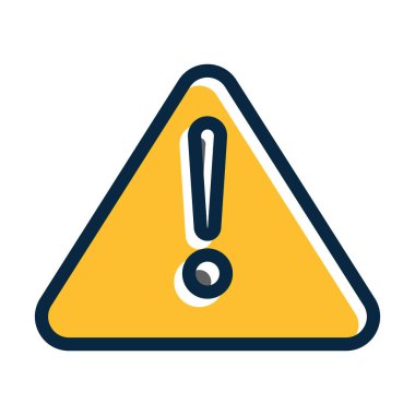 Kişisel ve Ticari Kullanım İçin Koyu Renk Simgelerini Doldurulmuş Vektör Kalın Çizgisine Uyarı