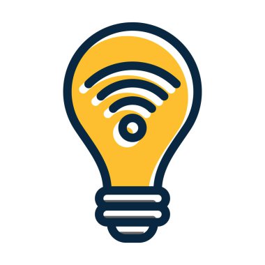 Kişisel ve ticari kullanım için Koyu Renk Simgeleri Doldurulmuş Akıllı Işık Vektörü Kalın Çizgisi