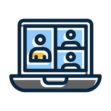 Kişisel ve Ticari Kullanım İçin Koyu Renk Simgeleri Doldurulmuş Görüntü Çağrısı Kalın Çizgisi