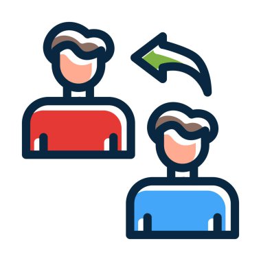 Kişisel ve Ticari Kullanım İçin Koyu Renk Simgelerini Doldurulmuş Referans Vektör Kalın Çizgisi