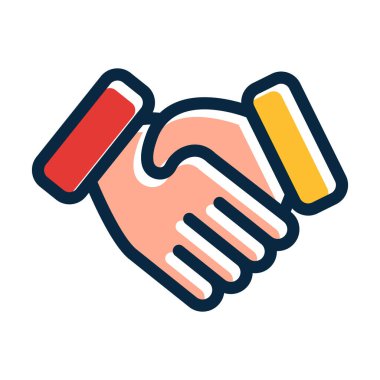 Kişisel ve Ticari Kullanım İçin Koyu Renk Simgeleri Doldurulmuş Ortak Vektör Kalın Çizgisi