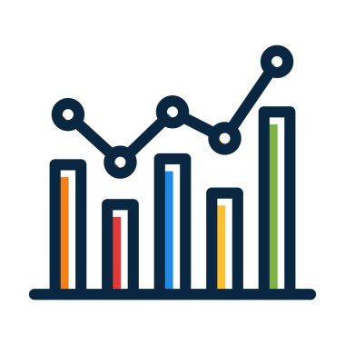 Borsa Vektör Kalın Çizgisi Kişisel ve Ticari Kullanım İçin Koyu Renk Simgeleri Dolduruldu