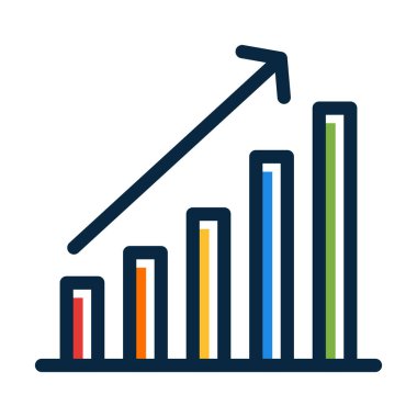 Kişisel ve Ticari Kullanım İçin Koyu Renk Simgeleri Doldurulmuş Büyüme Vektörü Kalın Çizgisi