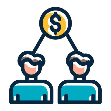 Kişisel ve Ticari Kullanım İçin Koyu Renk Simgelerini Doldurulmuş Hissedar Vektör Kalın Çizgisi