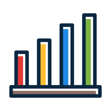 Kişisel ve Ticari Kullanım İçin Koyu Renk Simgeleri Doldurulmuş Sinyal Vektörü Kalın Çizgisi