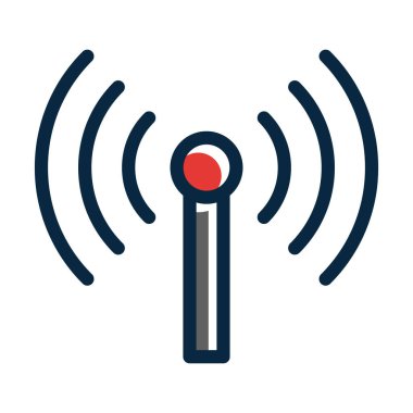 Kişisel ve ticari kullanım için Koyu Renk Simgeleri Doldurulmuş Anten Vektör Kalın Çizgisi