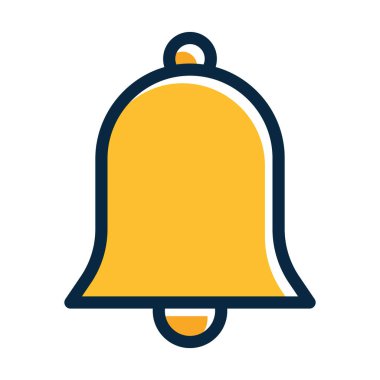 Kişisel ve Ticari Kullanım İçin Koyu Renk Simgelerini Doldurulmuş Bildirim Vektörü Kalın Çizgisi