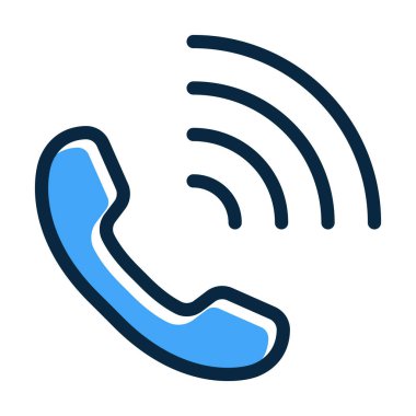 Kişisel ve Ticari Kullanım İçin Koyu Renk Simgeleriyle Dolu Vektör Kalın Çizgisi Çağrı