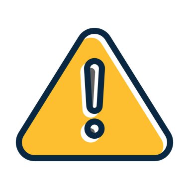 Kişisel ve Ticari Kullanım İçin Koyu Renk Simgelerini Doldurulmuş Vektör Kalın Çizgisine Uyarı