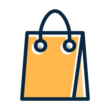 Alışveriş Vektörü Kalın Çizgisi Kişisel ve Ticari Kullanım İçin Koyu Renk Simgeleri Dolduruldu