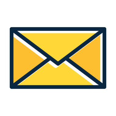 Kişisel ve ticari kullanım için Koyu Renk Simgeleri Doldurulmuş Posta Vektörü Kalın Çizgisi