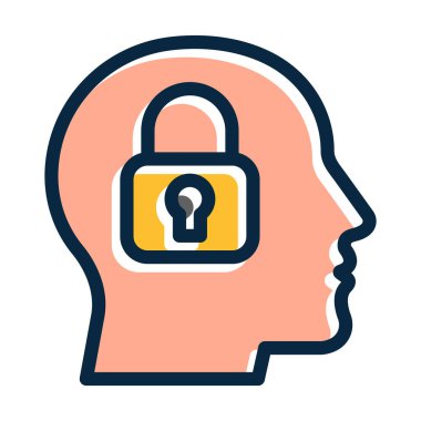 Kişisel ve ticari kullanım için Koyu Renk Simgelerini Doldurulmuş İntrovert Vektör Kalın Çizgisi