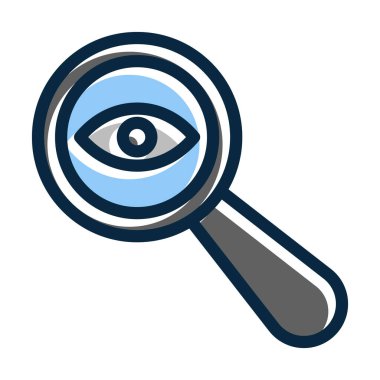 Kişisel ve ticari kullanım için Koyu Renk Simgeleri Doldurulmuş Gözlem Vektörü Kalın Çizgisi