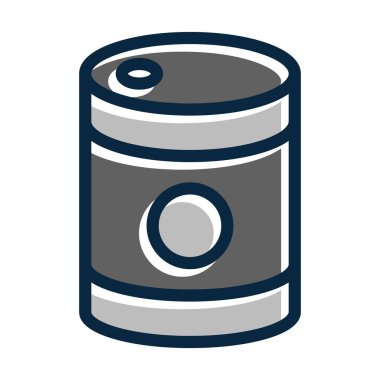 Kişisel ve ticari kullanım için Koyu Renk Simgeleri Doldurulmuş Konserve Gıda Vektörü Kalın Çizgisi